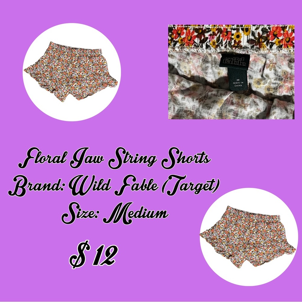 Wild Fable Floral High Waist Women's Shorts - Multicolor